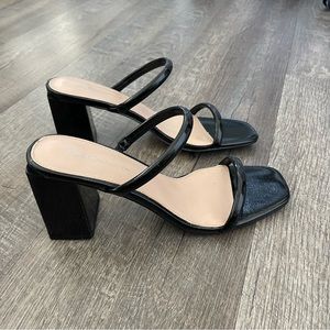 BCBG Generation strappy heeled mules